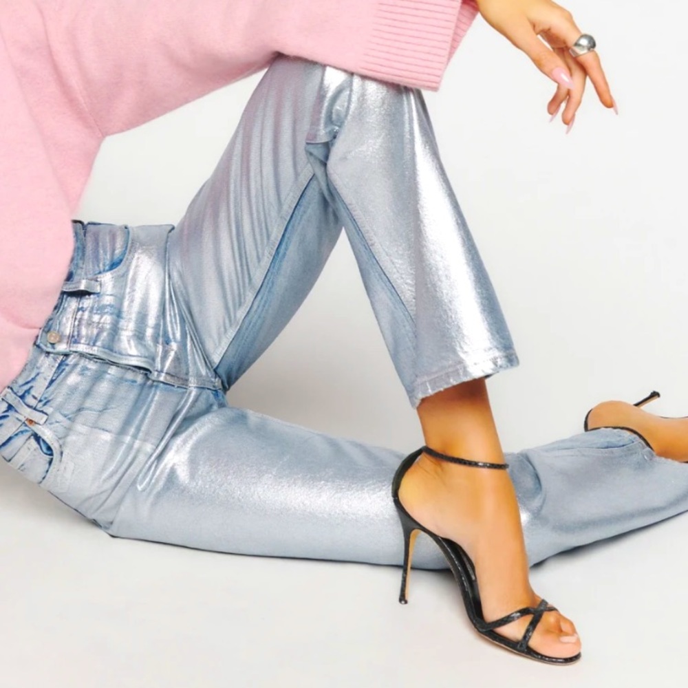 NWT - Cynthia High Rise Coated Straight Jeans